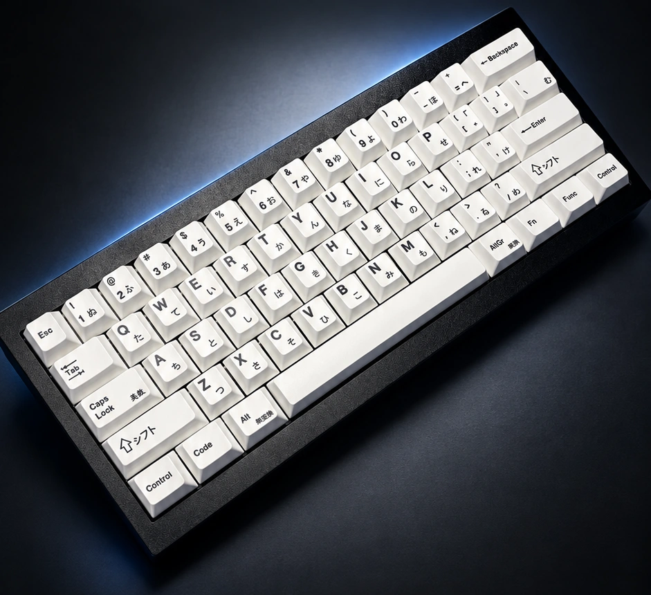Customer Keychron Q4 with white Japanese keycaps